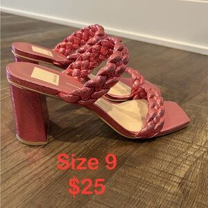 Dolce Vita Pink Braided Heeled Sandals